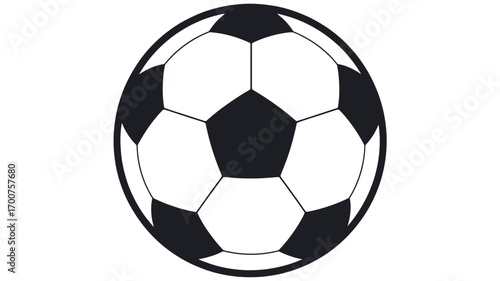 Classic soccer ball vector illustration scalable icon for sports design white background