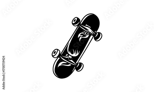 vector silhouette of a skateboard