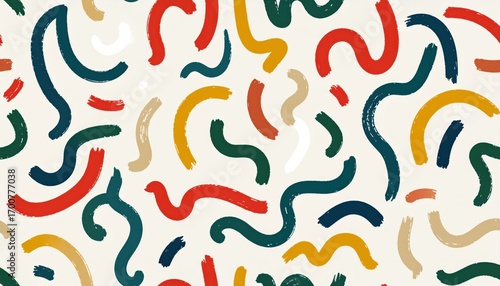 Colorful Abstract Pattern with Organic Shapes.