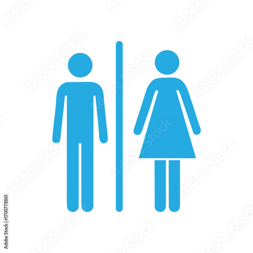 Illustration of male and female restroom symbols