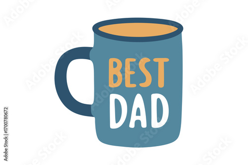 A cute mug with the words Best Dad on it, fathers day gift