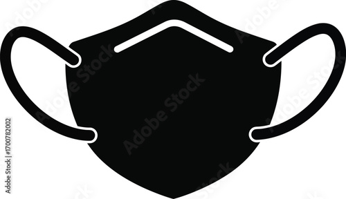 Iconic medical face mask vector graphic scalable for all design needs