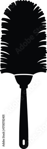 Scalable vector icon of a duster brush for cleaning and household tasks