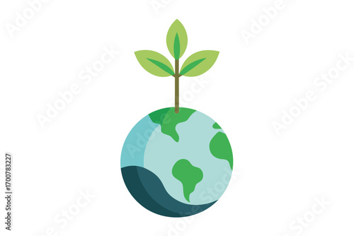 A Growing Planet Earth Symbolizing Environmental Awareness and Sustainable Practices for the Future