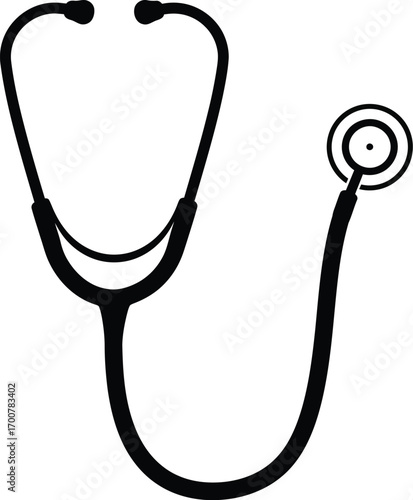 Scalable vector illustration of a stethoscope medical tool for healthcare and diagnostic use