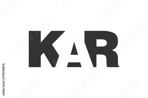 KAR logo design. Initial letter K A R bold font style for tech startups, consulting, corporate branding. Creative company name, headlines typography identity, trendy logotype.