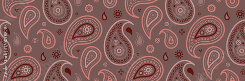 Curtain paisley at style ethnicity. Old exotic of luxury damask. Detailed awesome as romance vibrant.