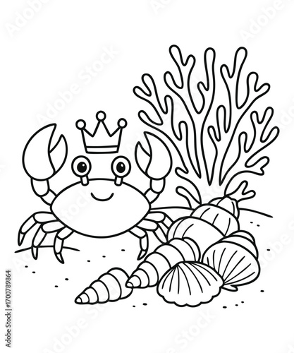 Mermaid coloring page for kids