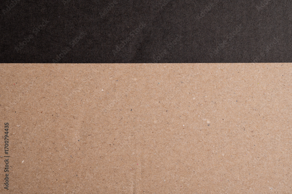 Fototapeta premium Black and brown recycled paper texture background 