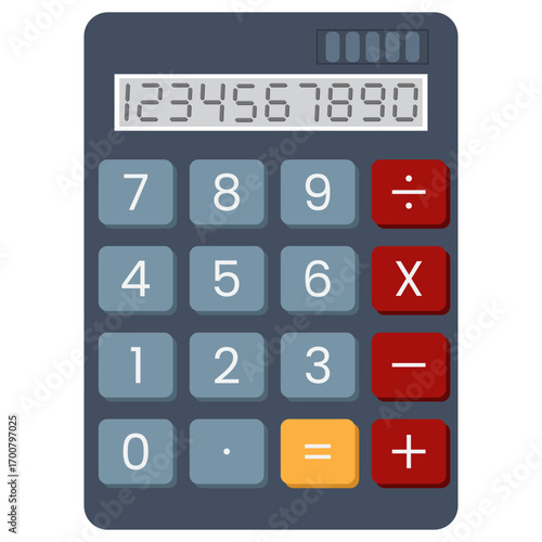 Calculator with Digital Numbers Display