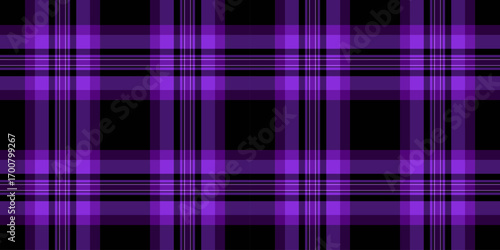Checking pattern texture seamless, picture check background plaid. Pretty fabric textile tartan vector in violet and black colors.