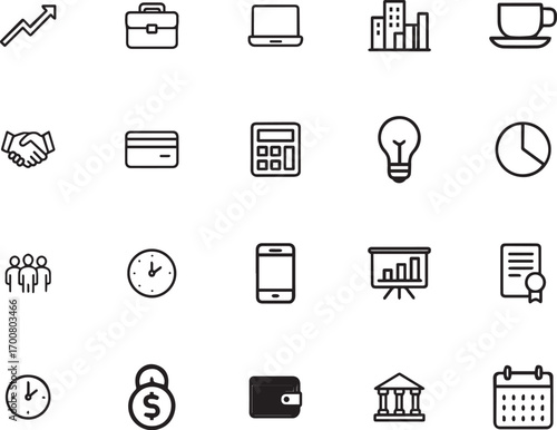 Minimal flat icon bussiness
