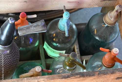 Canvastavla Old soda siphon bottles for making sparkling water at home