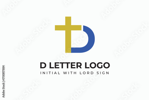 D Letter Logo with a Lord Sign- Used with initials name to start with this symbols also