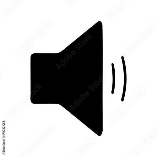 Black volume symbol with sound waves emanating indicating a sound is being played