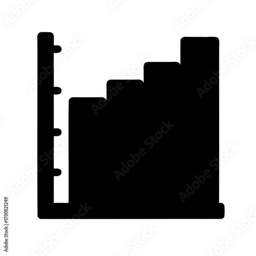 Business graph chart showing an upward trend over a period of time