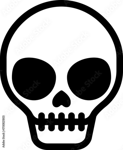 skull icon, symbol, logo