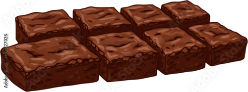 vector chocolate brownies
