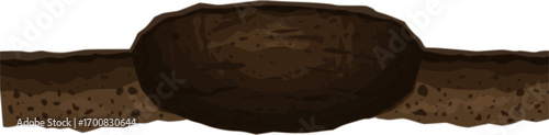 vector ground hole. surface hole in soil
