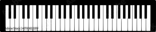 vector round frame of piano keyboard isolated on white background. modern music illustration. classic music. template for piano concert
