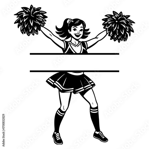 Cheerleader split name frame