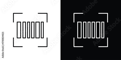 Barcode read icon logo template designs.