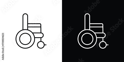 Wheelchair icon logo template designs.