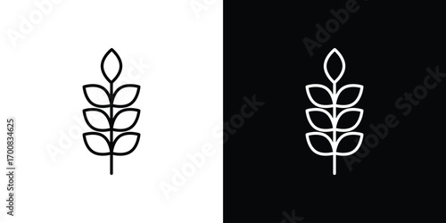 Wheat icon logo template designs.
