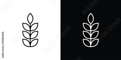 Wheat icon logo template designs.