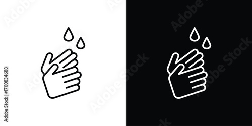 Wash your hands icon logo template designs.