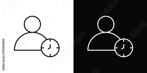 User time icon logo template designs.