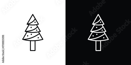 Tree christmas icon logo template designs.
