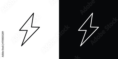 Thunder bolt icon logo template designs.