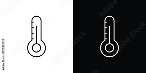 Temperature icon logo template designs.