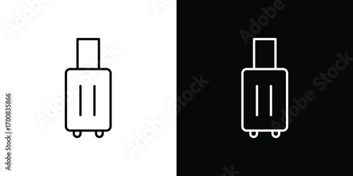 Suitcase icon logo template designs.