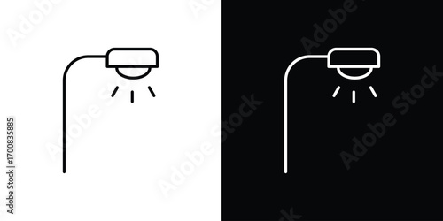 Street light icon logo template designs.