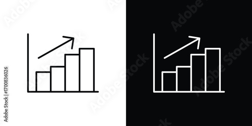 Stats icon logo template designs.