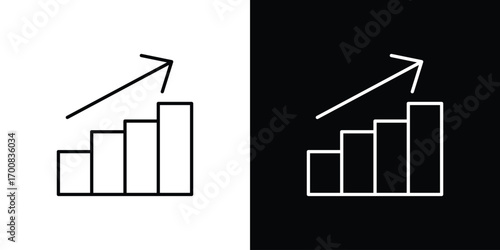 Stats icon logo template designs.