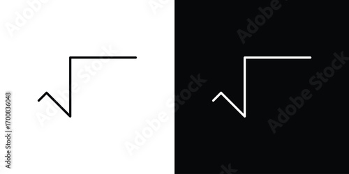 Square root icon logo template designs.