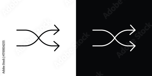 Shuffle icon logo template designs.