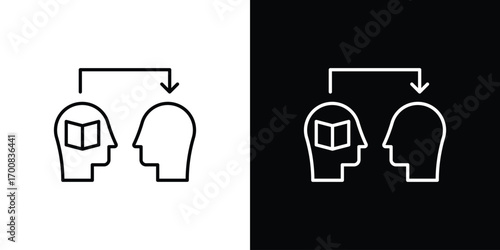 Share thoughts icon logo template designs.