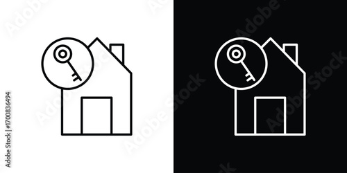 Selling or rent home icon logo template designs.