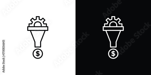 Sales funnel icon logo template designs.