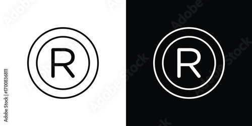 Registered icon logo template designs.