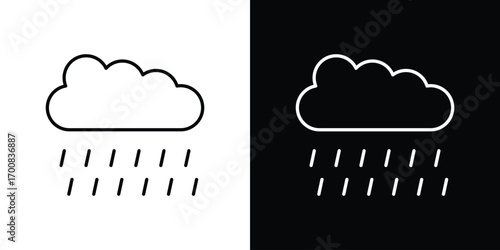 Rain icon logo template designs.