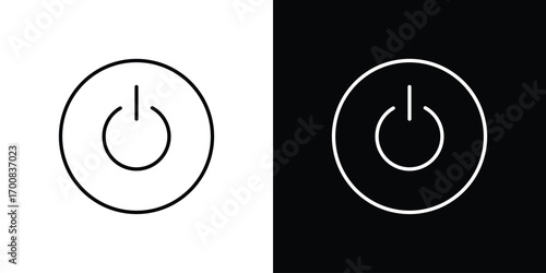 Power icon logo template designs.