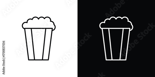 Popcorn icon logo template designs.