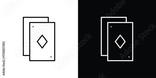 Playing cards icon logo template designs.
