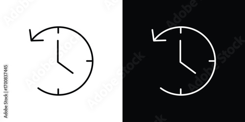 Past time icon logo template designs.