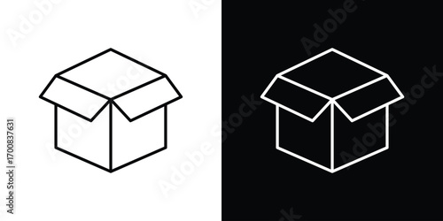 Open box icon logo template designs.